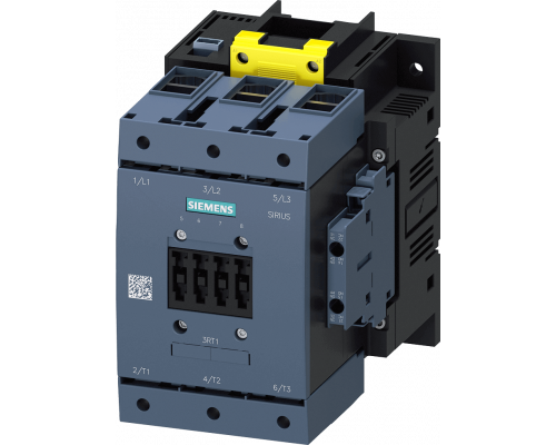 Siemens 3RT1054-1SP36 Силовой контактор, AC-3 115A, 55 кВт/400В, катушка 50/60Гц, входы 24В DC, 3-полюсн., типоразмер S6 Siemens 3RT1054-1SP36 Силовой контактор, AC-3 115A, 55 кВт/400В, катушка 50/60Гц, входы 24В DC, 3-полюсн., типоразмер S6