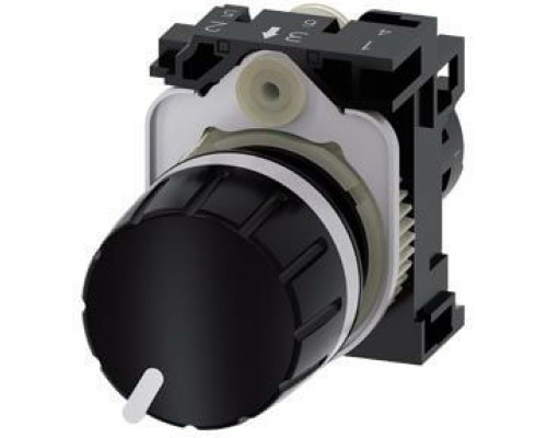 Siemens 3SU1200-2PQ10-1AA0-Z Y10 Потенциометр компактный, 22мм, круглый, пластик, черный, 1ком, с держателем, винтовые клеммы Siemens 3SU1200-2PQ10-1AA0-Z Y10 Потенциометр компактный, 22мм, круглый, пластик, черный, 1ком, с держателем, винтовые клеммы