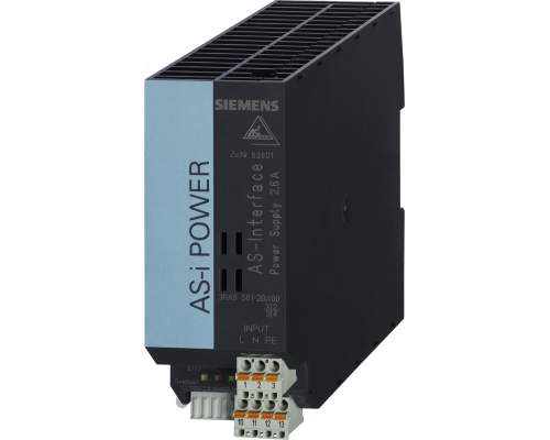 Siemens 3RX9501-2BA00 Блок питания для AS-i, вход 120В/230В AC, выход 30В DC, 2.6A, IP20 Siemens 3RX9501-2BA00 Блок питания для AS-i, вход 120В/230В AC, выход 30В DC, 2.6A, IP20