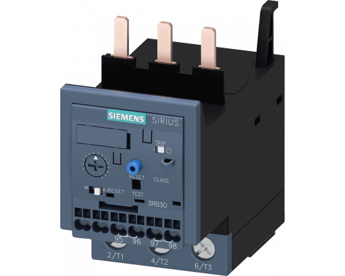 Siemens 3RB3036-1UD0 Реле перегрузки для электродвигателя, 12.5…50 А, тип S2, класс 10е Siemens 3RB3036-1UD0 Реле перегрузки для электродвигателя, 12.5…50 А, тип S2, класс 10е