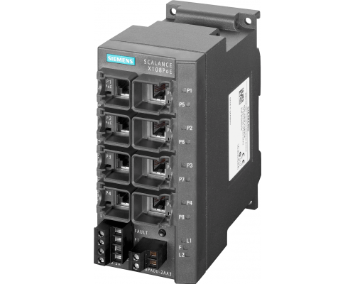 Siemens 6GK5108-0PA00-2AA3 Коммутатор неуправляемый Industrial Ethernet 8 портов, 2 порта PoE Siemens 6GK5108-0PA00-2AA3 Коммутатор неуправляемый Industrial Ethernet 8 портов, 2 порта PoE