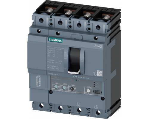 Siemens 3VA2116-6HL42-0AA0 Выключатель в литом корпусе 3va2 iec, типоразмер 160, класс откл. способности H, ICU=85kA @ 415В, 4-полюс. Siemens 3VA2116-6HL42-0AA0 Выключатель в литом корпусе 3va2 iec, типоразмер 160, класс откл. способности H, ICU=85kA @ 415В, 4-полюс.