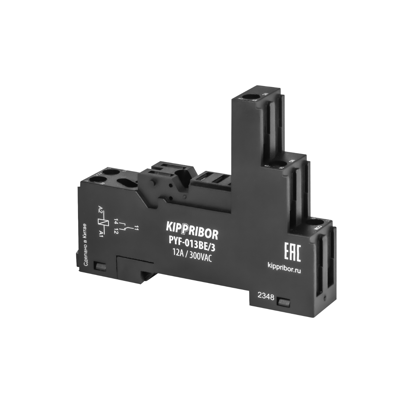 PYF-013BE/3 3-ярусная колодка с винтовыми клеммами для реле FSD, черная PYF-013BE/3 3-ярусная колодка с винтовыми клеммами для реле FSD, черная