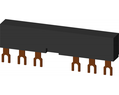Siemens 3RV1915-3AB Шинка 3-фазная, модульное расстояние 63 мм, для 2 автом. выключателей + аксессуары Siemens 3RV1915-3AB Шинка 3-фазная, модульное расстояние 63 мм, для 2 автом. выключателей + аксессуары