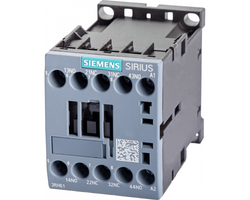 Siemens 3RH6131-1KB40 Контакторный реле, постоянный ток 24 В, 0.7...1.25*US, 3 NO+1 NC, с интегрированным диодом, клеммы Siemens 3RH6131-1KB40 Контакторный реле, постоянный ток 24 В, 0.7...1.25*US, 3 NO+1 NC, с интегрированным диодом, клеммы