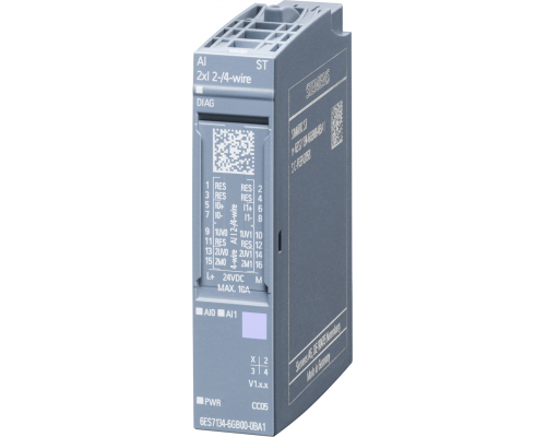 Siemens 6ES7134-6GB00-0BA1 Модуль аналогового ввода Simatic ET 200SP, AI 2x I 2-/4-wire ST, ток, 16 бит Siemens 6ES7134-6GB00-0BA1 Модуль аналогового ввода Simatic ET 200SP, AI 2x I 2-/4-wire ST, ток, 16 бит