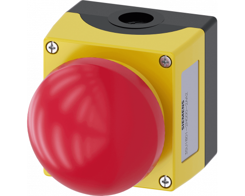 Siemens 3SU1801-2NG00-2AA2 Корпус командных устройств, 22 мм, кругл., пластмасса, желтый, 1 командный пункт, аварийный стоп, красный Siemens 3SU1801-2NG00-2AA2 Корпус командных устройств, 22 мм, кругл., пластмасса, желтый, 1 командный пункт, аварийный стоп, красный