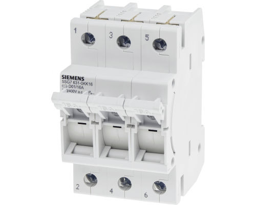 Siemens 5SG7631-0KK06 Разъединитель, 16А, 400V, 3P, для предохранителей 2-16A Siemens 5SG7631-0KK06 Разъединитель, 16А, 400V, 3P, для предохранителей 2-16A