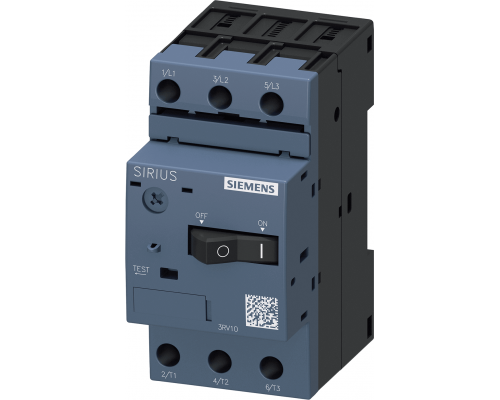 Siemens 3RV1011-1AA10 Выключатель автоматический, 1.1...1.6 А, N-расцепитель 19 А, типоразмер S00, класс 10 Siemens 3RV1011-1AA10 Выключатель автоматический, 1.1...1.6 А, N-расцепитель 19 А, типоразмер S00, класс 10