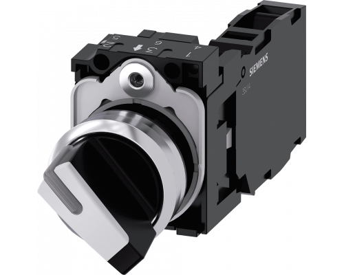 Siemens 3SU1150-2BF60-1FA0 Поворотный переключатель 22mm, 2 положения, с подсветкой, 1NO+1NC, винтовые клеммы Siemens 3SU1150-2BF60-1FA0 Поворотный переключатель 22mm, 2 положения, с подсветкой, 1NO+1NC, винтовые клеммы