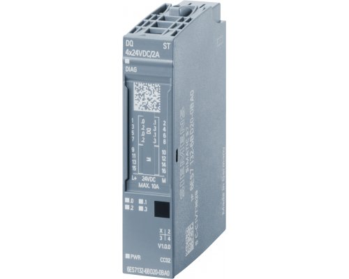 Siemens 6ES7132-6BD20-0BA0 Модуль дискретного вывода Simatic ET 200SP, 4 канала, 24В/2A, Siemens 6ES7132-6BD20-0BA0 Siemens 6ES7132-6BD20-0BA0 Модуль дискретного вывода Simatic ET 200SP, 4 канала, 24В/2A, Siemens 6ES7132-6BD20-0BA0