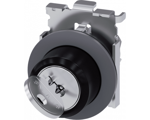 Siemens 3SU1060-4LC01-0AA0 Актуатор поворотного переключателя с ключом ronis, 30mm, кругл., металл матовый, плоское фронтальное кольцо, номер замка sb30, с 2 ключами, 2 коммутационных положения Siemens 3SU1060-4LC01-0AA0 Актуатор поворотного переключателя с ключом ronis, 30mm, кругл., металл матовый, плоское фронтальное кольцо, номер замка sb30, с 2 ключами, 2 коммутационных положения