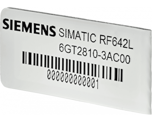 Siemens 6GT2810-3AC00 Метка Simatic rf642l smartlabel, PET, 50x22,5x1,6мм, UCODE 7XM-2K, EPC 448/2048 бит Siemens 6GT2810-3AC00 Метка Simatic rf642l smartlabel, PET, 50x22,5x1,6мм, UCODE 7XM-2K, EPC 448/2048 бит