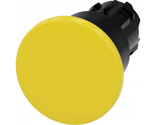 Siemens 3SU1000-1BA30-0AA0 Актуатор грибовидной кнопки, 22mm, пластик, желтый, с фиксацией, деблокировка вытягиванием Siemens 3SU1000-1BA30-0AA0 Актуатор грибовидной кнопки, 22mm, пластик, желтый, с фиксацией, деблокировка вытягиванием