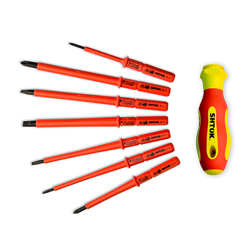 KEAZ Набор диэлектрических отверток 7+1, SHTOK. 09345 KEAZ Набор диэлектрических отверток 7+1, SHTOK. 09345
