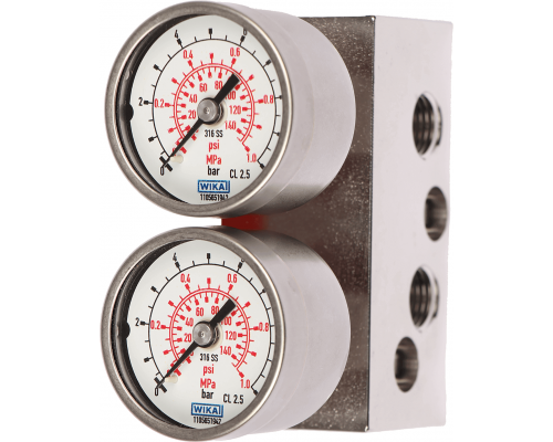 Siemens 6DR4004-1QN Манометр из нержавеющей стали 316, простой действия, 1/4-18 NPT, шкала в MPa, bar и psi Siemens 6DR4004-1QN Манометр из нержавеющей стали 316, простой действия, 1/4-18 NPT, шкала в MPa, bar и psi