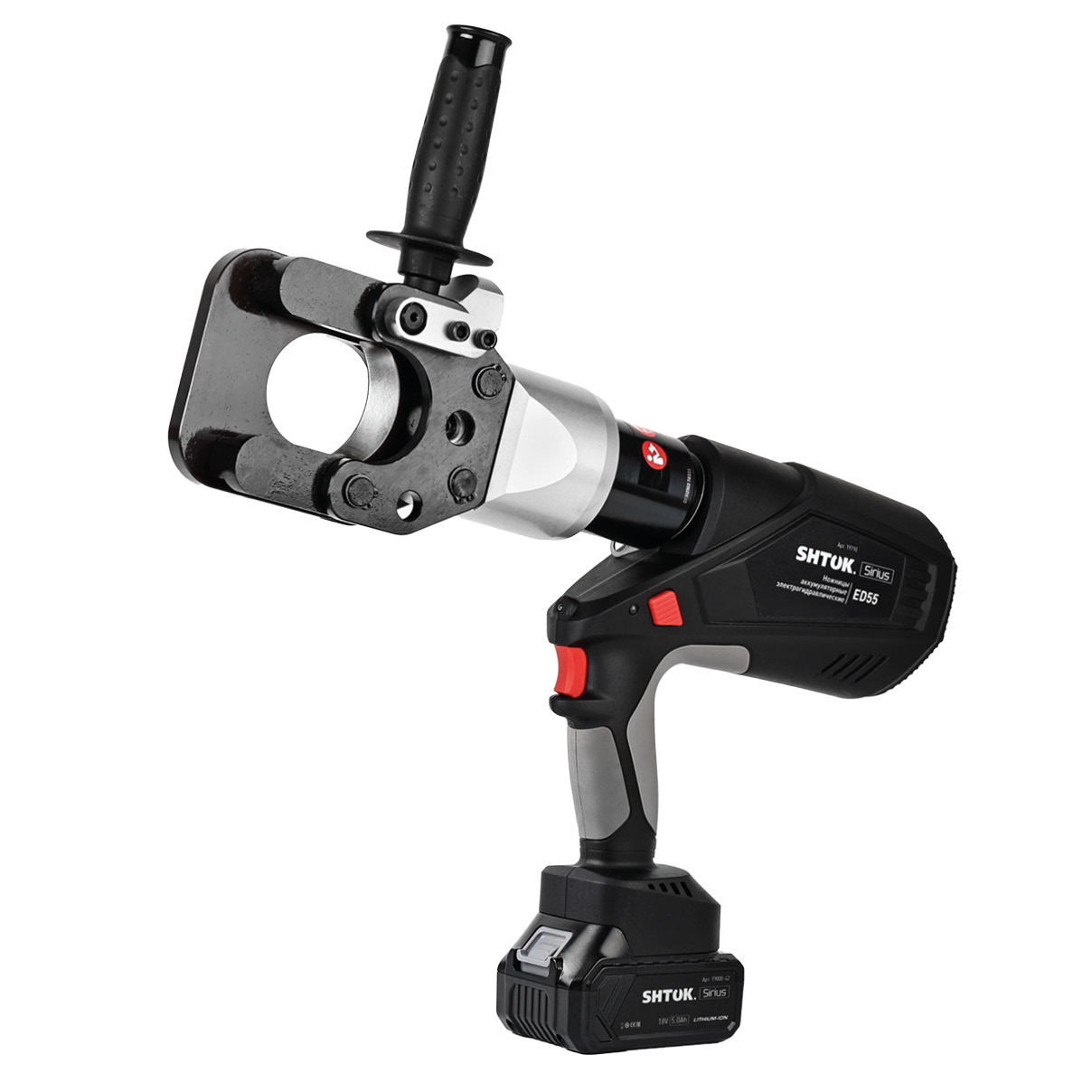 KEAZ Ножницы аккумуляторные электрогидравлические, кейс, 120kN, 18V/4.0Ah, Li-ion, Cu, Al, СИП, ACSR, Арматура, Трос, ED-55, серия SIRIUS, SHTOK. 19710 KEAZ Ножницы аккумуляторные электрогидравлические, кейс, 120kN, 18V/4.0Ah, Li-ion, Cu, Al, СИП, ACSR, Арматура, Трос, ED-55, серия SIRIUS, SHTOK. 19710