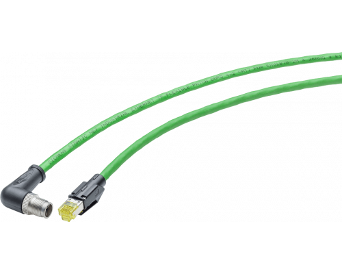 Siemens 6XV1878-5SH20 Гибкий кабель IE TP Cord M12-90/RJ45-180, предустановленный, длина 2.0 м Siemens 6XV1878-5SH20 Гибкий кабель IE TP Cord M12-90/RJ45-180, предустановленный, длина 2.0 м