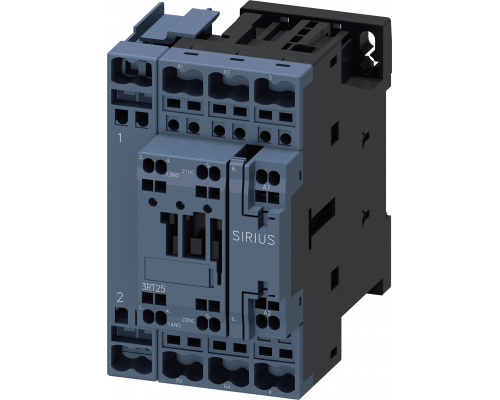 Siemens 3RT2526-2AF00 Контактор 4 полюса, 2но+2нз, AC-3 11кВт/400В, AC-1 40A/35A, 110В/50Гц, S0, с блоком-контактов Siemens 3RT2526-2AF00 Контактор 4 полюса, 2но+2нз, AC-3 11кВт/400В, AC-1 40A/35A, 110В/50Гц, S0, с блоком-контактов