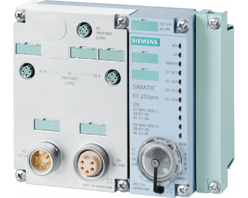 Siemens 6ES7516-2PN00-0AB0 ЦПУ CPU 1516-PN для Simatic DP, 1 Мб программа, 5 Мб данные, Profinet IRT/RT, IP65/67 Siemens 6ES7516-2PN00-0AB0 ЦПУ CPU 1516-PN для Simatic DP, 1 Мб программа, 5 Мб данные, Profinet IRT/RT, IP65/67
