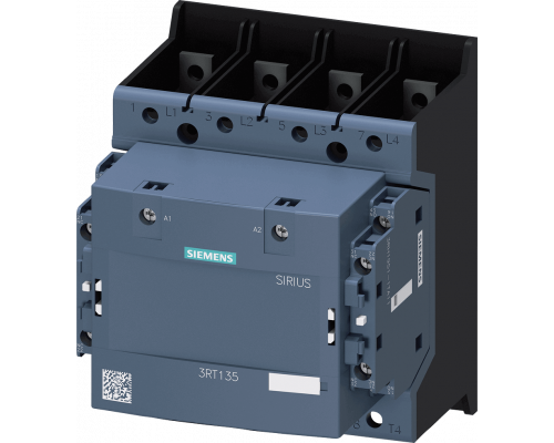 Siemens 3RT1355-6AP36 Контактор, переменного тока, 200 А/400 В, 40 °C, S6, четырехполюсный, 100–250 В ac/dc, 2 но + 2 нз Siemens 3RT1355-6AP36 Контактор, переменного тока, 200 А/400 В, 40 °C, S6, четырехполюсный, 100–250 В ac/dc, 2 но + 2 нз