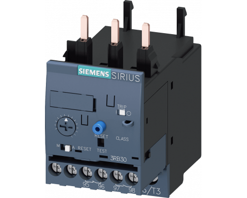 Siemens 3RB3026-1SB0 Реле перегрузки для электродвигателя, 3...12 А, типоразмер S0, класс 10 Siemens 3RB3026-1SB0 Реле перегрузки для электродвигателя, 3...12 А, типоразмер S0, класс 10