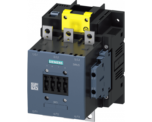Siemens 3RT1054-6SF36 Силовой контактор, AC-3 115A, 55 кВт/400В, катушка 50/60Гц, входы 24В DC, 3-полюсн., типоразмер S6 Siemens 3RT1054-6SF36 Силовой контактор, AC-3 115A, 55 кВт/400В, катушка 50/60Гц, входы 24В DC, 3-полюсн., типоразмер S6