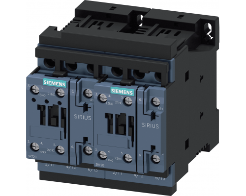 Siemens 3RA2328-8XE30-1BB4 Реверсивная сборка с комм., AC3, 18.5 кВт/400V, DC 24V, 3-пол., типоразмер S0 Siemens 3RA2328-8XE30-1BB4 Реверсивная сборка с комм., AC3, 18.5 кВт/400V, DC 24V, 3-пол., типоразмер S0