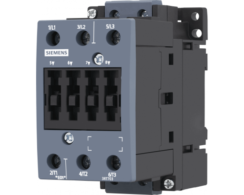 Siemens 3RT7037-1AB00 Контактор AC-3 65A/30kW 400V 24 VAC, 50 Hz 3-полюсный, размер S2, клеммная колодка Siemens 3RT7037-1AB00 Контактор AC-3 65A/30kW 400V 24 VAC, 50 Hz 3-полюсный, размер S2, клеммная колодка