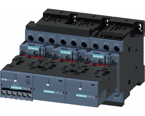 Siemens 3RA2426-8XE32-1BB4 Электродвигатель 22 кВт, 400 В, схема «звезда-треугольник» с i/o-link, AC3, DC 24V, 3-пол., типоразмер S0 Siemens 3RA2426-8XE32-1BB4 Электродвигатель 22 кВт, 400 В, схема «звезда-треугольник» с i/o-link, AC3, DC 24V, 3-пол., типоразмер S0