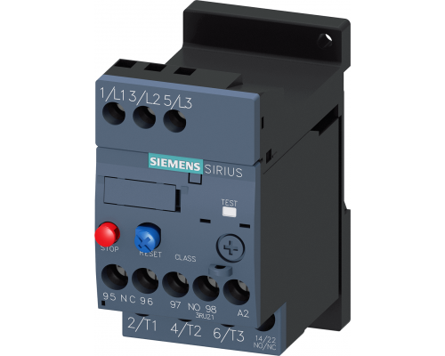 Siemens 3RU2116-0CB1 Реле перегрузки для электродвигателя, 0.18...0.25 А, типоразмер S00, класс 10 Siemens 3RU2116-0CB1 Реле перегрузки для электродвигателя, 0.18...0.25 А, типоразмер S00, класс 10