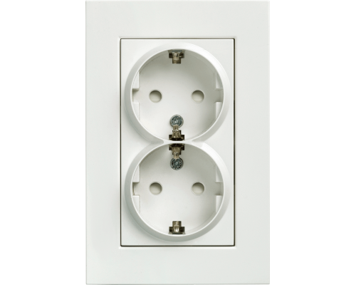 Siemens 5UB2213-3KK Двойная розетка Schuko титаново-белый, 10/16А, 250V, с винтовыми и безвинтовыми клеммами Siemens 5UB2213-3KK Двойная розетка Schuko титаново-белый, 10/16А, 250V, с винтовыми и безвинтовыми клеммами