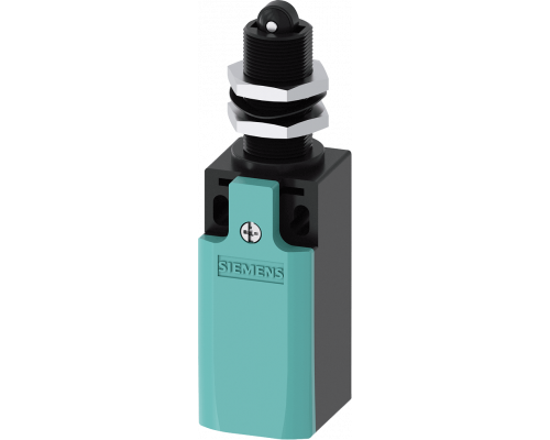Siemens 3SE5212-0KD10 Позиционный выключатель с роликовым плунжером, металлический корпус, контакты 1НО/2НЗ, M20x1.5 Siemens 3SE5212-0KD10 Позиционный выключатель с роликовым плунжером, металлический корпус, контакты 1НО/2НЗ, M20x1.5