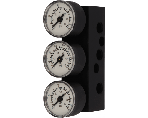 Siemens 6DR4004-2MN Блок манометров для позиционера двойного действия, 10/6 бар, шкала psi/MPa Siemens 6DR4004-2MN Блок манометров для позиционера двойного действия, 10/6 бар, шкала psi/MPa