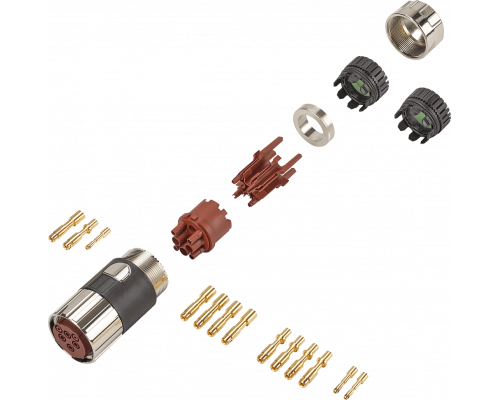 Siemens 6FX2003-0LU10 Силовой штекер 6-пол., типоразмер 1,5, розетка, накидная гайка Siemens 6FX2003-0LU10 Силовой штекер 6-пол., типоразмер 1,5, розетка, накидная гайка