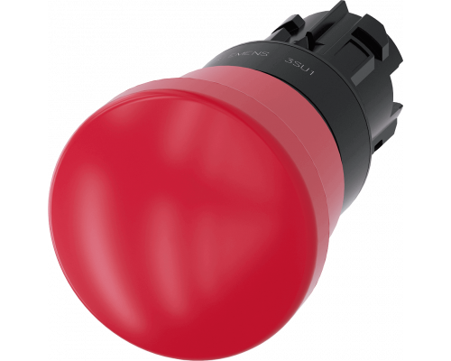 Siemens 3SU1000-1HA20-0AA0 Актуатор грибовидной кнопки, 22мм, пластик, красная кнопка, фиксация, вал 40мм Siemens 3SU1000-1HA20-0AA0 Актуатор грибовидной кнопки, 22мм, пластик, красная кнопка, фиксация, вал 40мм