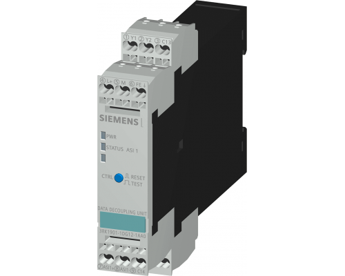 Siemens 3RK1901-1DG12-1AA0 Модуль развязки As-i с пружинными клеммами, 4A, 22.5 мм Siemens 3RK1901-1DG12-1AA0 Модуль развязки As-i с пружинными клеммами, 4A, 22.5 мм