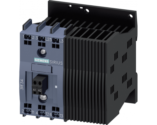 Siemens 3RF3412-2BB04 Полупроводниковый контактор, 12,5А, 40°С, 48-480В, 24V DC управление, мгновенная коммутация Siemens 3RF3412-2BB04 Полупроводниковый контактор, 12,5А, 40°С, 48-480В, 24V DC управление, мгновенная коммутация