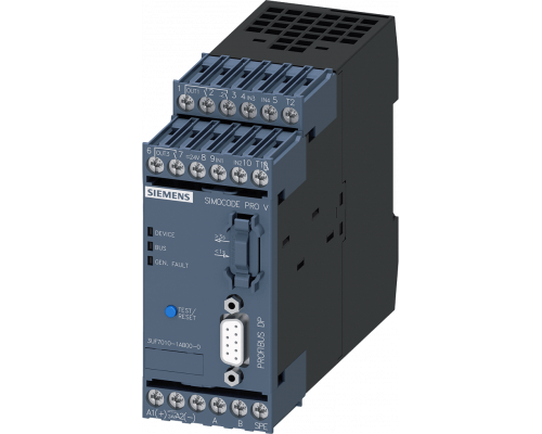 Siemens 3UF7010-1AB00-0 Базовый модуль 2 simocode pro v, Profibus DP, RS485, 4 входа/3 выхода, DC 24V Siemens 3UF7010-1AB00-0 Базовый модуль 2 simocode pro v, Profibus DP, RS485, 4 входа/3 выхода, DC 24V