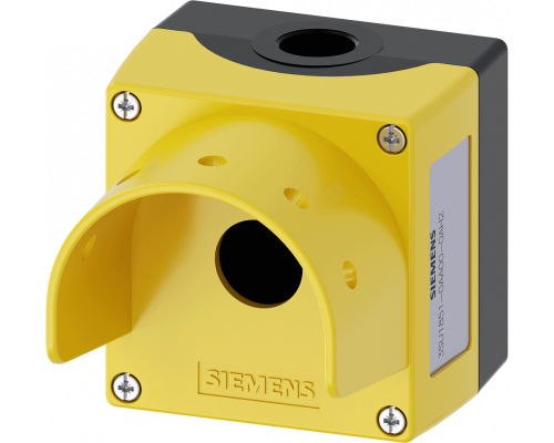 Siemens 3SU1851-0AA00-0AH2 Корпус командных устройств, 22 мм, круглый, металл, желтый, с защитным ободом и грибком D60 мм Siemens 3SU1851-0AA00-0AH2 Корпус командных устройств, 22 мм, круглый, металл, желтый, с защитным ободом и грибком D60 мм