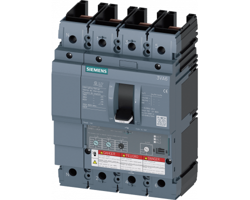 Siemens 3VA6110-5HL41-0AA0 Автоматический выключатель, сила тока 100А, отключающая способность 35кА, защита от перегрузки 40-100А Siemens 3VA6110-5HL41-0AA0 Автоматический выключатель, сила тока 100А, отключающая способность 35кА, защита от перегрузки 40-100А