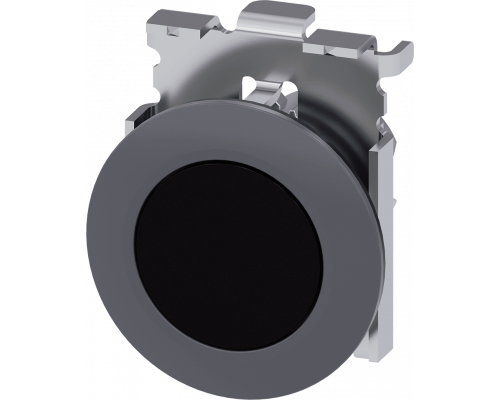 Siemens 3SU1060-0JA10-0AA0-Z Y12 Актуатор кнопки, 30mm, кругл., металл матовый, кнопка чёрная, с фиксацией Siemens 3SU1060-0JA10-0AA0-Z Y12 Актуатор кнопки, 30mm, кругл., металл матовый, кнопка чёрная, с фиксацией