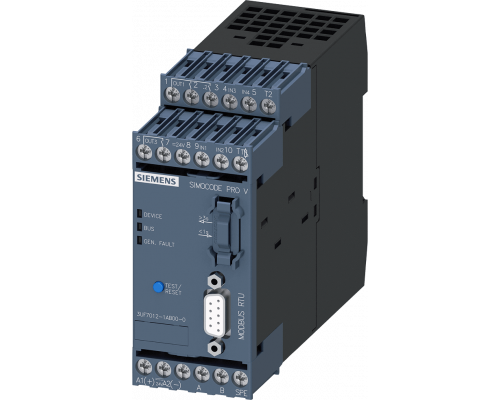 Siemens 3UF7012-1AB00-0 Базовый модуль Simocode Pro V Modbus RTU с RS485, 4 входами/3 выходами, 57,6 кбит/с Siemens 3UF7012-1AB00-0 Базовый модуль Simocode Pro V Modbus RTU с RS485, 4 входами/3 выходами, 57,6 кбит/с