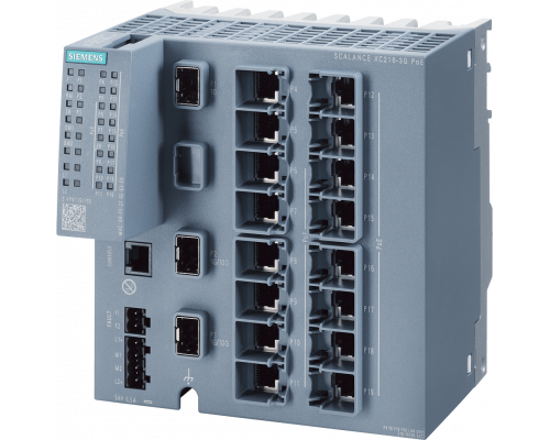Siemens 6GK5216-3RS00-5AC2 Промышленный коммутатор, 16 портов, PoE, 2 уровня, поддержка 10/100/1000 Мбит/c, SFP+, расширенный диапазон температур Siemens 6GK5216-3RS00-5AC2 Промышленный коммутатор, 16 портов, PoE, 2 уровня, поддержка 10/100/1000 Мбит/c, SFP+, расширенный диапазон температур