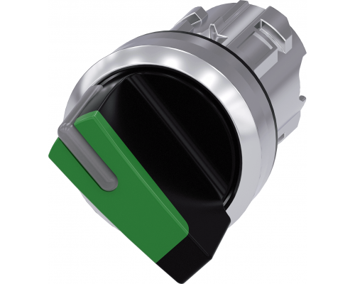 Siemens 3SU1052-2BF40-0AA0 Актуатор поворотного переключателя, 22mm, 2 положения, с подсветкой, рукоятка чёрная с зелёной вставкой Siemens 3SU1052-2BF40-0AA0 Актуатор поворотного переключателя, 22mm, 2 положения, с подсветкой, рукоятка чёрная с зелёной вставкой