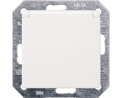 Siemens 5UB1930 Розетка Schuko 10A DC/16A AC 250В с защитным контактом, шторками и крышкой Siemens 5UB1930 Розетка Schuko 10A DC/16A AC 250В с защитным контактом, шторками и крышкой