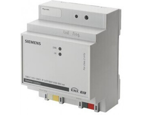 Siemens 5WG1143-1AB01 Шлюз KNX/BACnet N143 для интеграции систем автоматизации зданий Siemens 5WG1143-1AB01 Шлюз KNX/BACnet N143 для интеграции систем автоматизации зданий