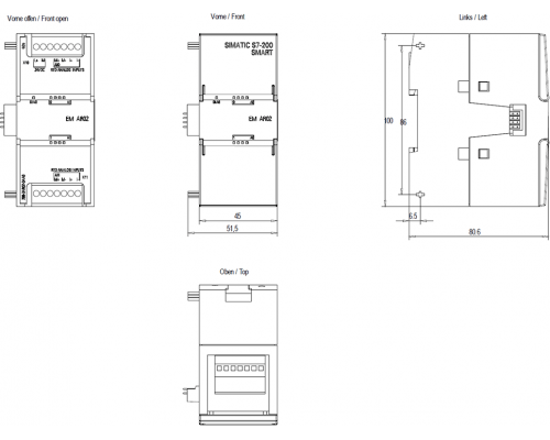 Siemens 6ES7288-3AR02-0AA0 Аналоговый входной модуль SIMATIC S7-200 SMART, 2 модуля RTD Siemens 6ES7288-3AR02-0AA0 Аналоговый входной модуль SIMATIC S7-200 SMART, 2 модуля RTD