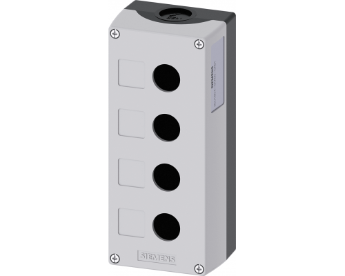 Siemens 3SU1804-0AA00-0AB1 Пустой корпус для поста управления с кнопками и переключателями 22mm, 4 точки Siemens 3SU1804-0AA00-0AB1 Пустой корпус для поста управления с кнопками и переключателями 22mm, 4 точки