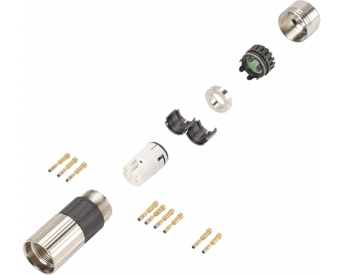 Siemens 6FX2003-0SU07 Штекер сигнально-силовой 7-позиционный, гнездо с накидной гайкой Siemens 6FX2003-0SU07 Штекер сигнально-силовой 7-позиционный, гнездо с накидной гайкой